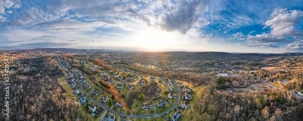 Obraz Sunset over the development
