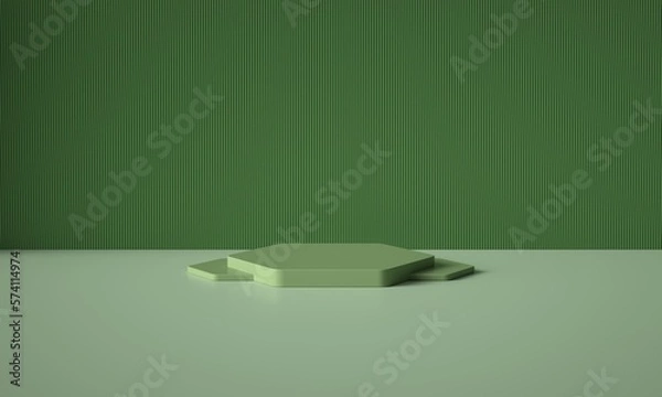 Fototapeta 3D rendered geometric booth background