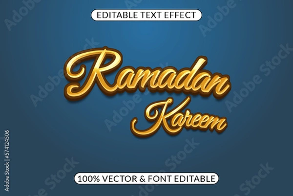 Obraz Easily editable ramadan karem text effect