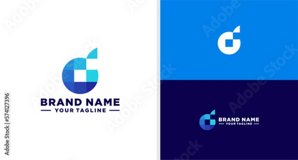 Obraz OD LOGO PIXEL DIGITAL MONOGRAM SIMPLE EDITABLE