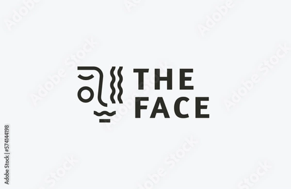 Obraz Face logo icon design template flat vector