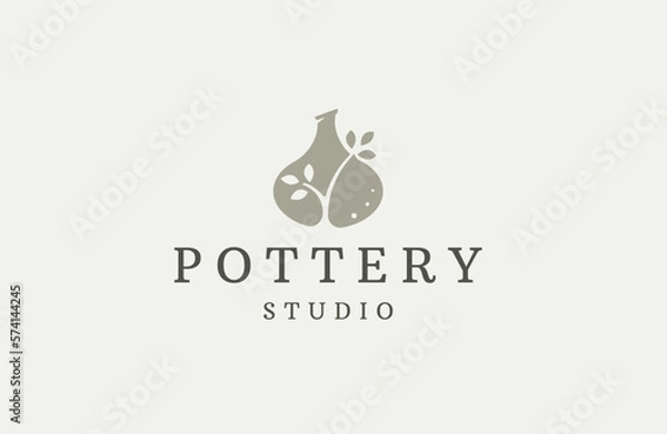 Obraz ceramic pottery logo icon design template flat vector