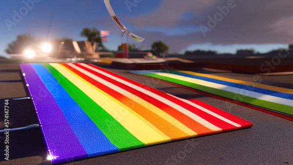 Fototapeta Pride Flag, Colorful and Bold Design of Diversity and Unity, Generative AI