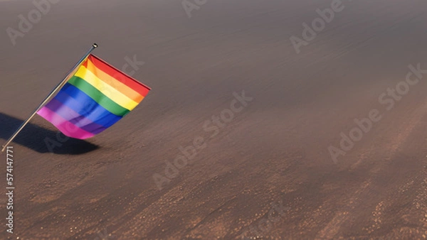 Fototapeta Pride Flag, Joyful and Celebratory Design of Pride and Freedom, Generative AI