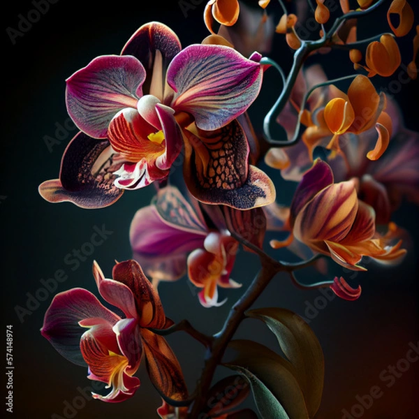 Fototapeta A beautiful white orchids, shallow depth of field, selective focus