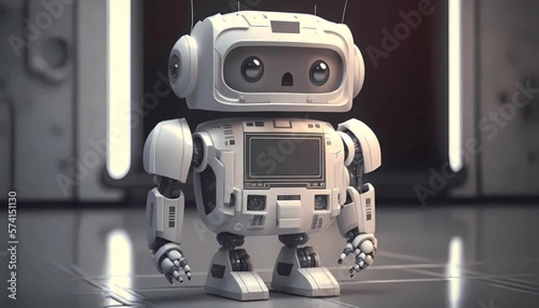 Obraz Cute Toy Robot created by generative AI