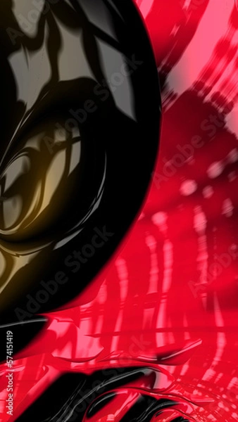 Fototapeta Artistic and imaginative digitally designed abstract 3D fractal background