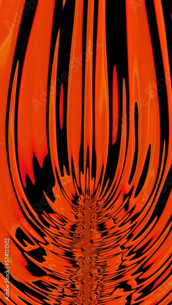 Fototapeta Artistic and imaginative digitally designed abstract 3D fractal background