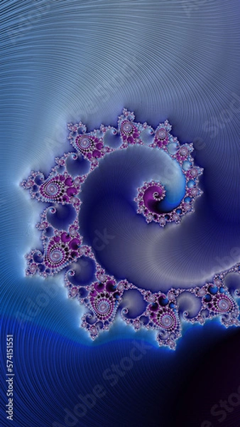 Fototapeta Artistic and imaginative digitally designed abstract 3D fractal background