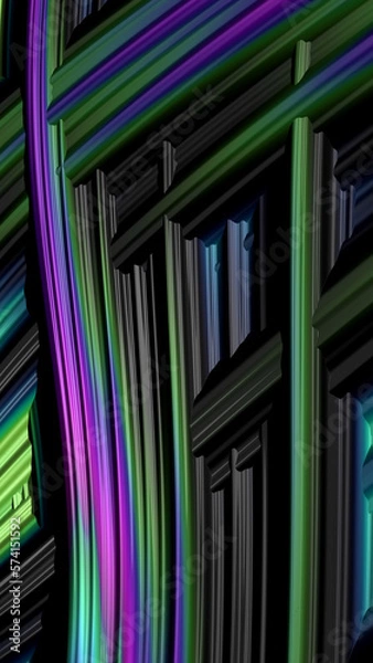 Fototapeta Artistic and imaginative digitally designed abstract 3D fractal background