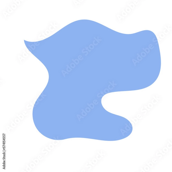 Fototapeta Blue Abstract Blob Shapes