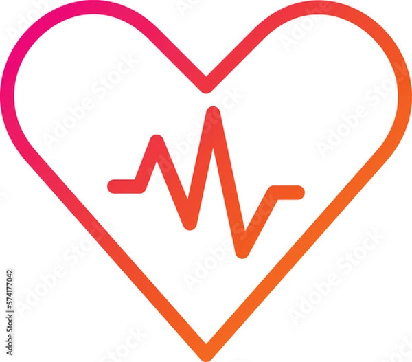 Obraz Heart rate Vector Icon Design Illustration