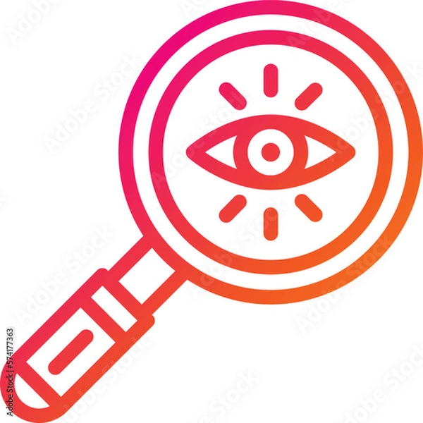 Fototapeta Eye search Vector Icon Design Illustration
