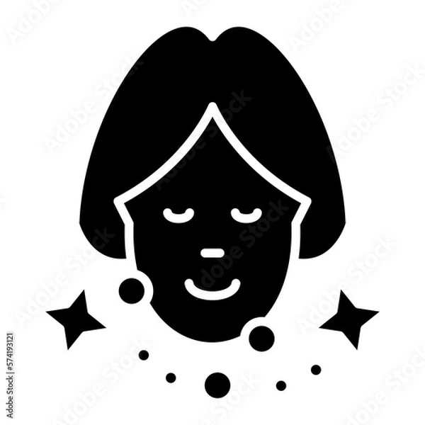 Obraz Clean Face Glyph Icon