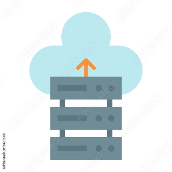 Fototapeta Database Backup Flat Multicolor Icon