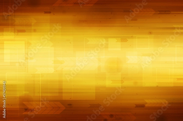 Fototapeta Abstract technology on yellow background.