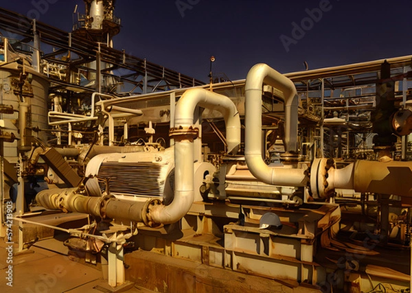 Fototapeta Acid gas removal units using computer generation