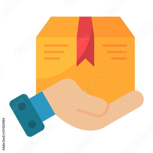 Fototapeta Delivery Flat Multicolor Icon