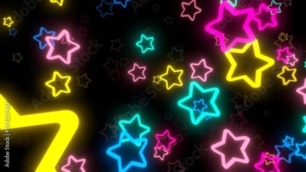 Obraz 星 VJ ポップ パステルカラー カラフル ネオン [別Verあり]