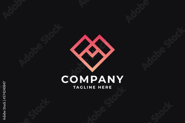 Obraz Digital Love Pro Logo Template
