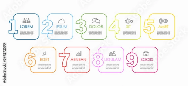 Fototapeta Infographic design template with place for your data. Vector illustration.