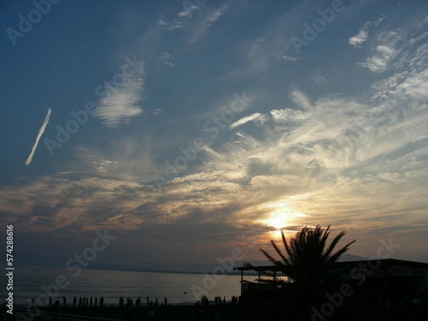 Obraz ビーチの夕暮れ-片瀬海岸-20160618-87