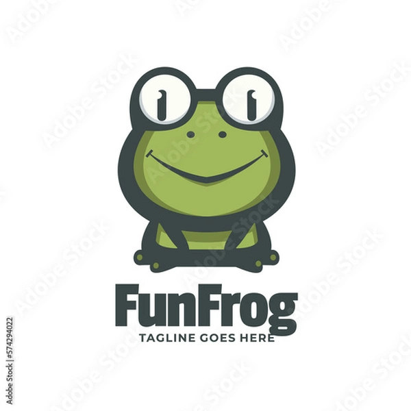 Fototapeta Fun Frog Logo Vector