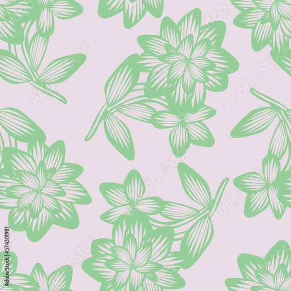 Fototapeta Oriental Floral Seamless Pattern Design