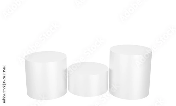 Fototapeta White stone platform product 3d png background display platform stage scene with blank presentation design beauty advertising stand or empty marble pedestal and rock showcase placement concept