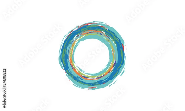 Obraz full color, color, earth, circle, environment, icon, logo, illustration, red, green, yellow, blue, black, art, ball, soccer, volly, abstract