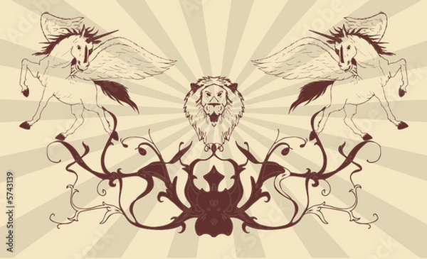 Obraz abstract emblem