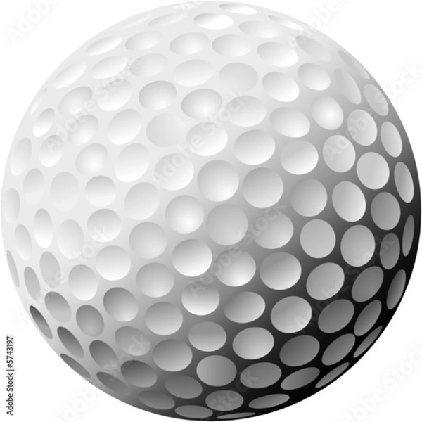 Obraz Golf Ball Vector, Heavily Shaded