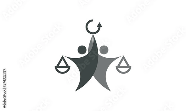 Obraz human, leadership, scales, law, attorney, up, arrow, black, icon, logo, classic, champion, company