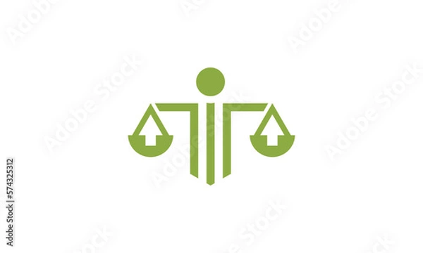 Obraz human, leadership, scales, law, attorney, up, arrow, black, icon, logo, classic, champion, company, green