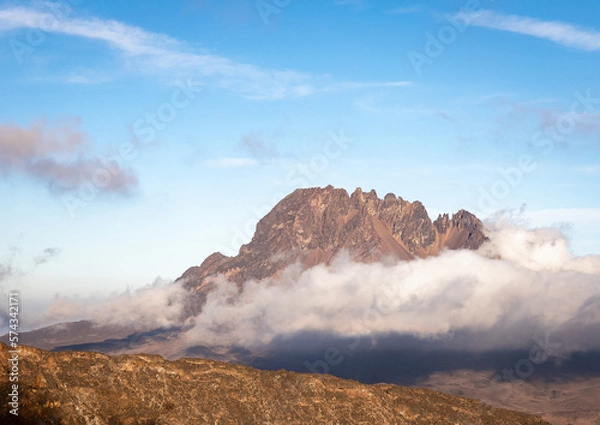 Fototapeta The Serene and Breathtaking View of the Mountain Peak