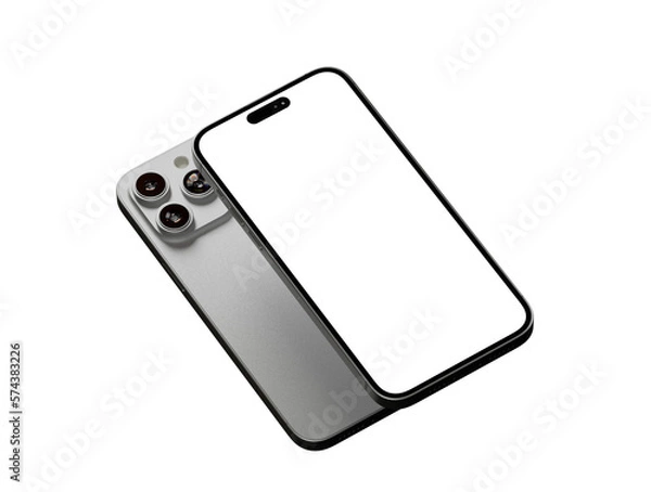 Fototapeta smartphone  With Blank Screen in 3d - mockup