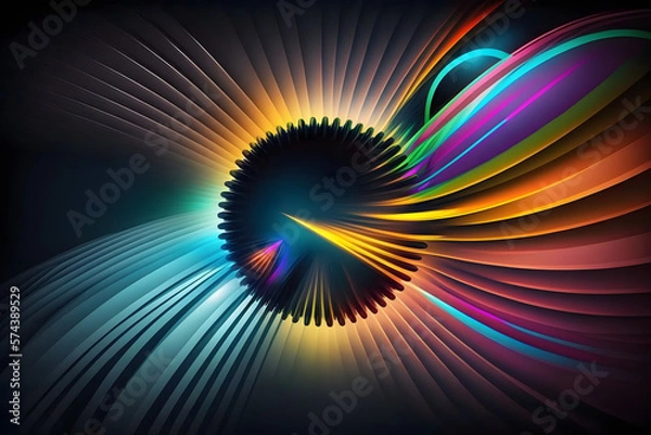 Obraz abstract background with rainbow, generative AI