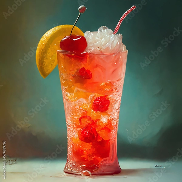 Obraz Shirley Temple with ice and a cherry on top