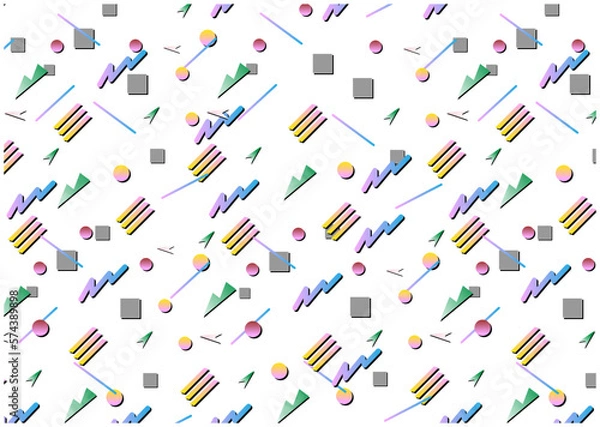Fototapeta retro pattern 80s-90s