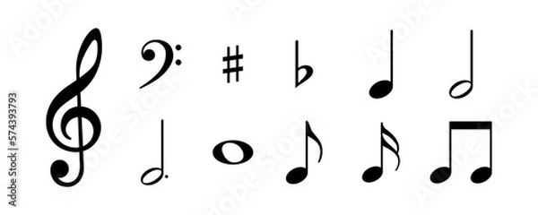 Obraz Music notes. Vector illustration.
