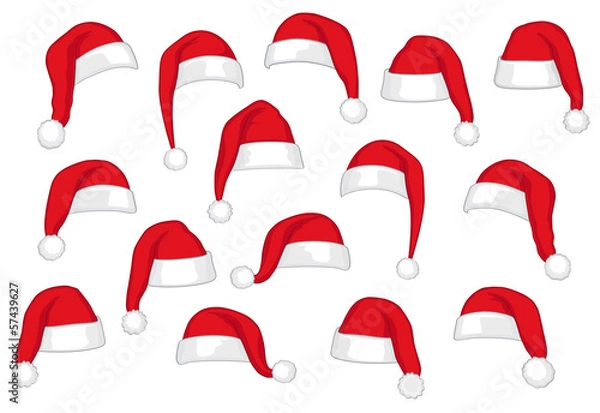 Obraz Weihnachtsmützen, 18x