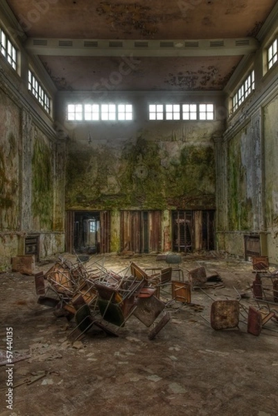 Obraz Alte verlassene große Halle