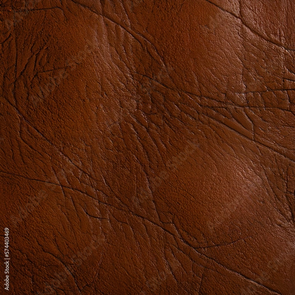 Obraz Brown Leather Texture Background created with Generative AI technology