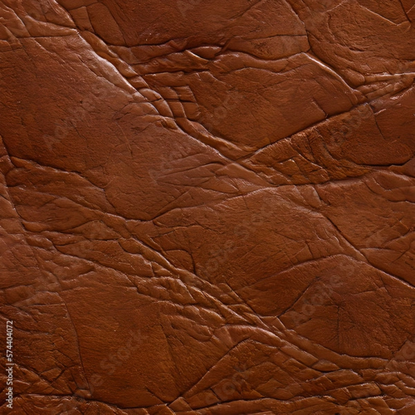 Obraz Brown Leather Texture Background created with Generative AI technology