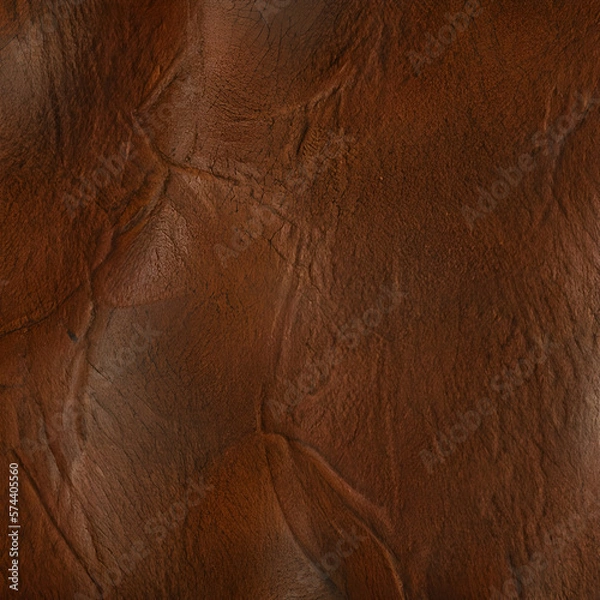 Obraz Brown Leather Texture Background created with Generative AI technology