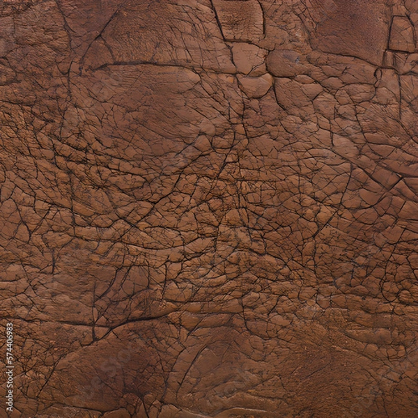 Obraz Brown Leather Texture Background created with Generative AI technology