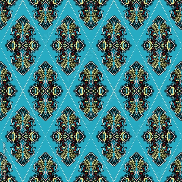 Fototapeta Seamless vector wallpaper pattern
