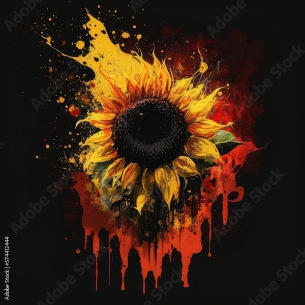 Obraz bright horror sunflower