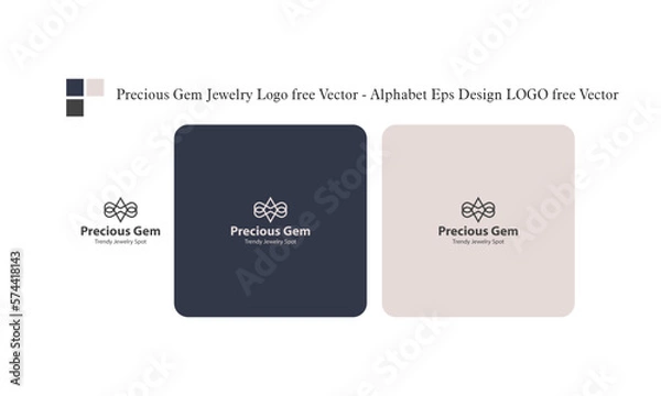 Fototapeta Precious Gem Jewelry Logo free Vector - Alphabet Eps Design LOGO free Vector