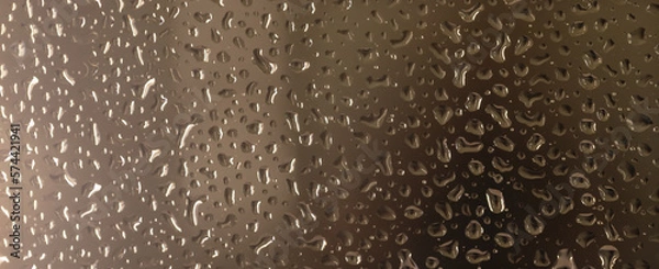 Obraz water drops on a window or in the shower cabin,wet transparent panorama background
